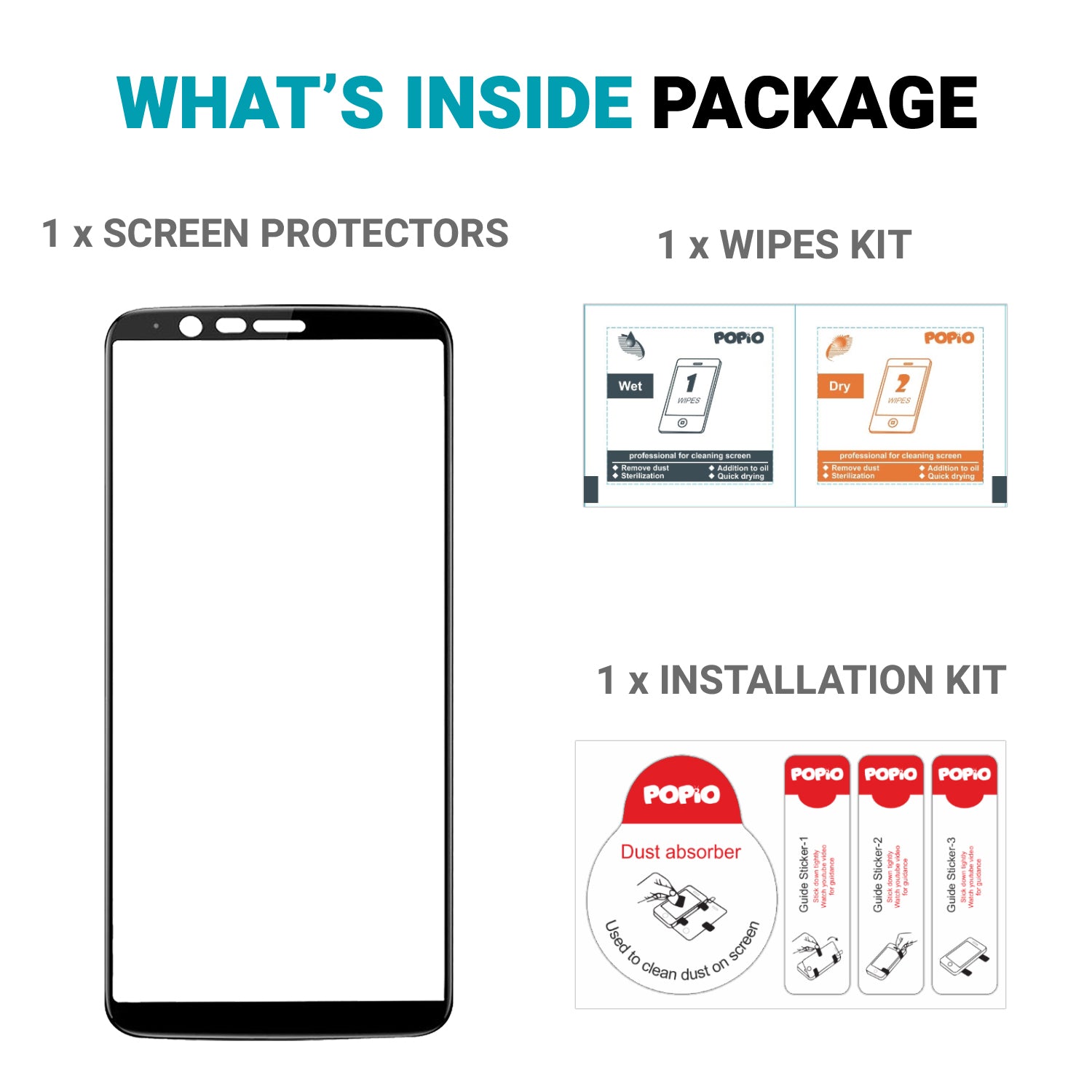 Tempered Glass for OnePlus 5T (Black) Edge to Edge , Pack of 1