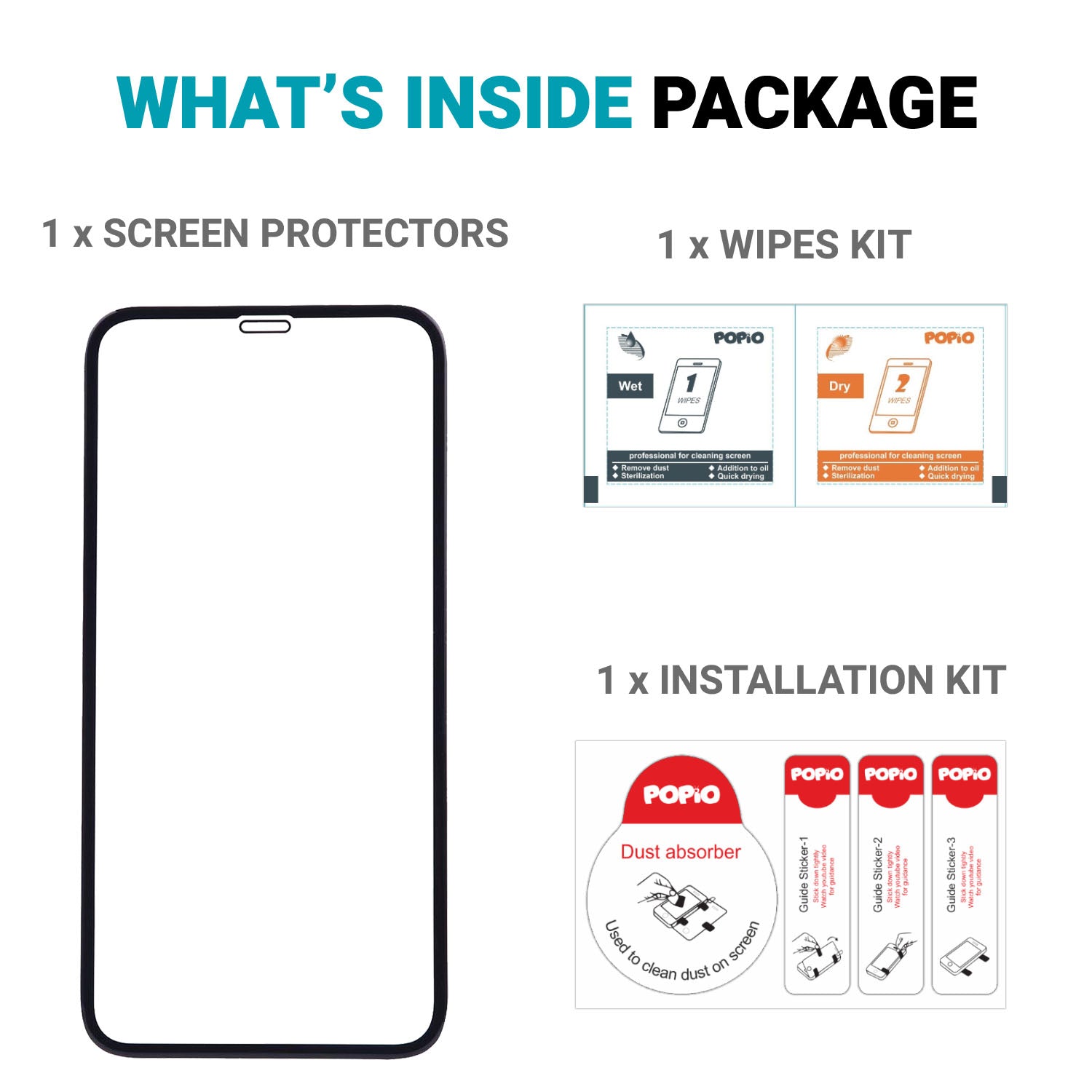 Tempered Glass for iPhone 11 Pro Max , iPhone XS Max (Black) Edge to Edge , Pack of 1