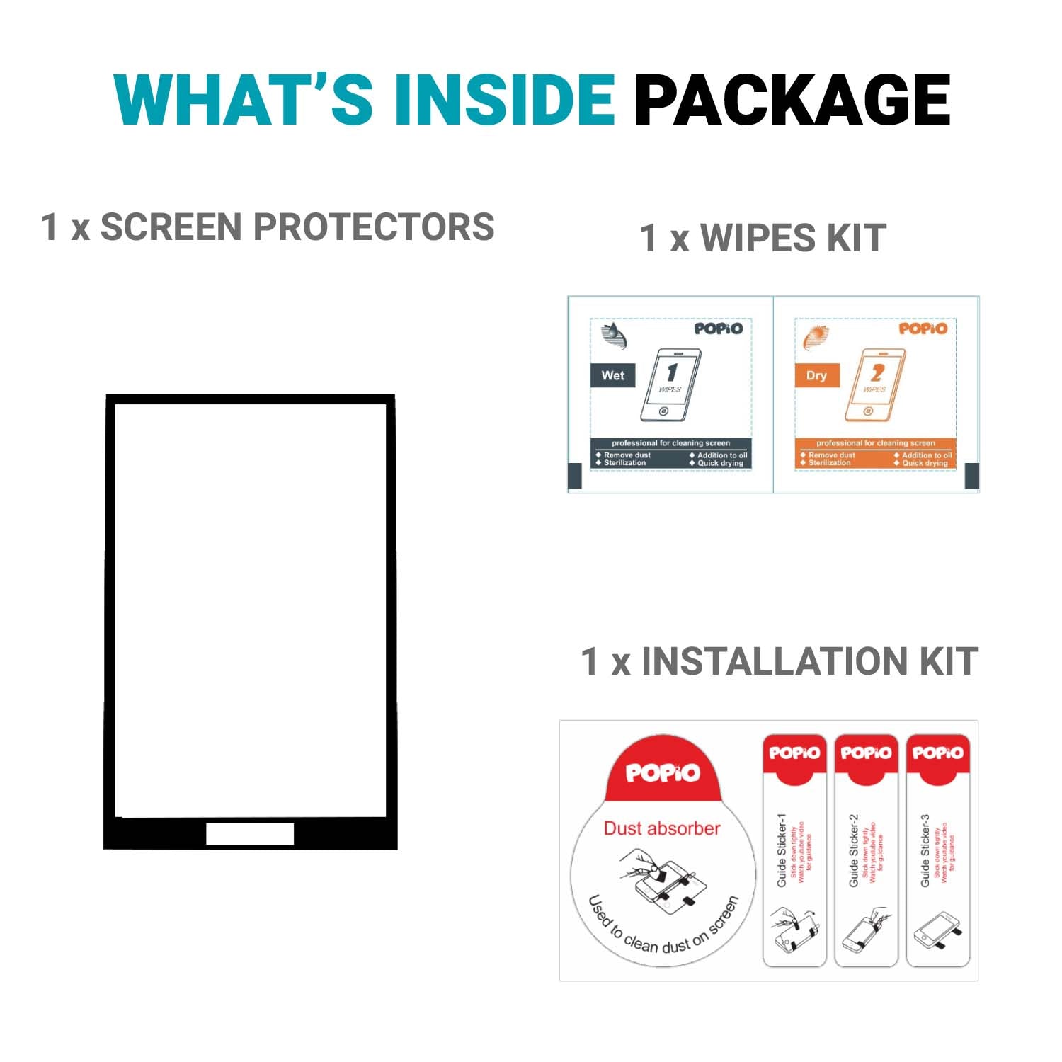 POPIO Tempered Glass Screen Protector Compatible For Insta 360 Action Camera X4 with Edge to Edge Coverage and Installation Kit