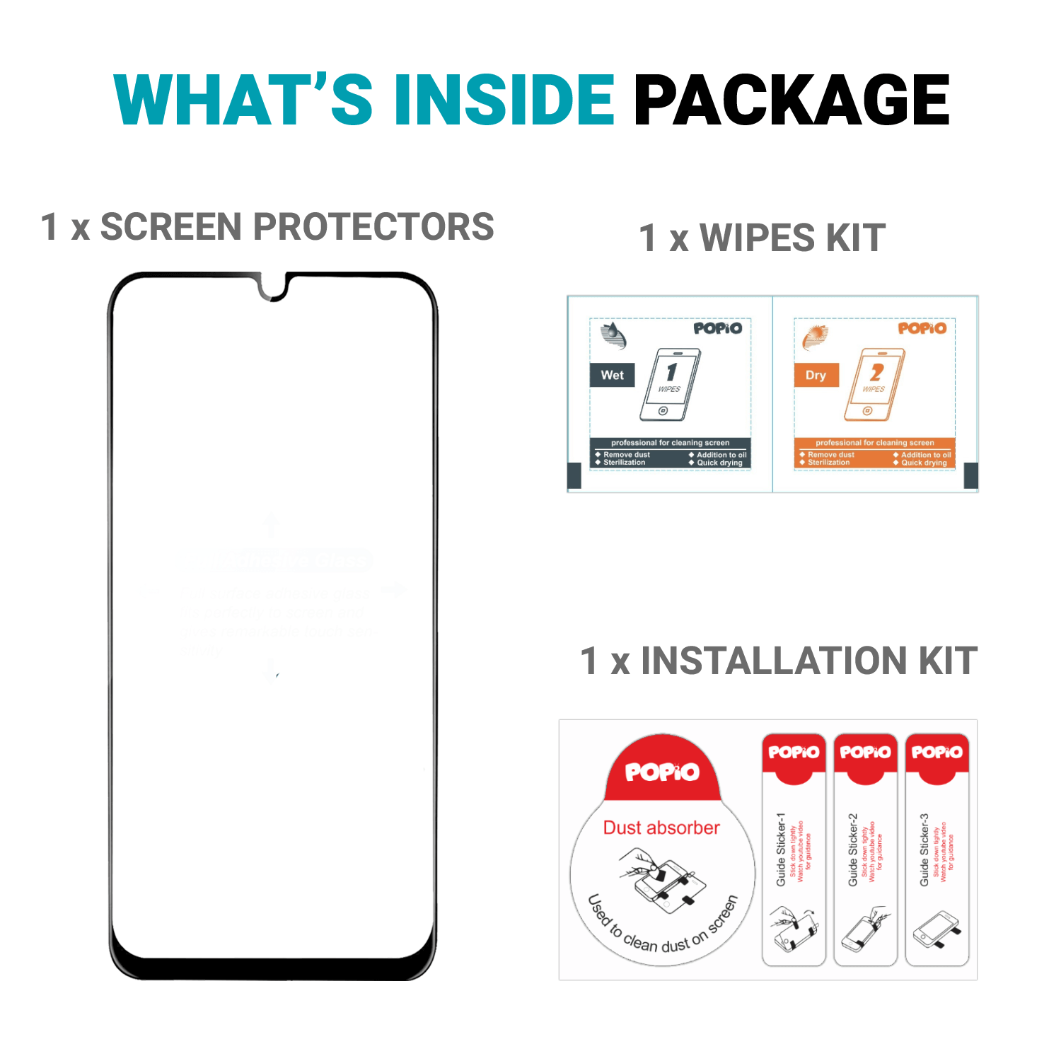Tempered Glass for Samsung Galaxy A41 (Black) Edge to Edge , Pack of 1
