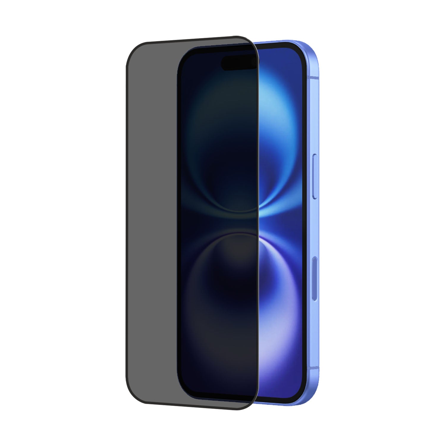 POPIO Privacy Tempered Glass for iPhone 16 (Black) , Pack of 1