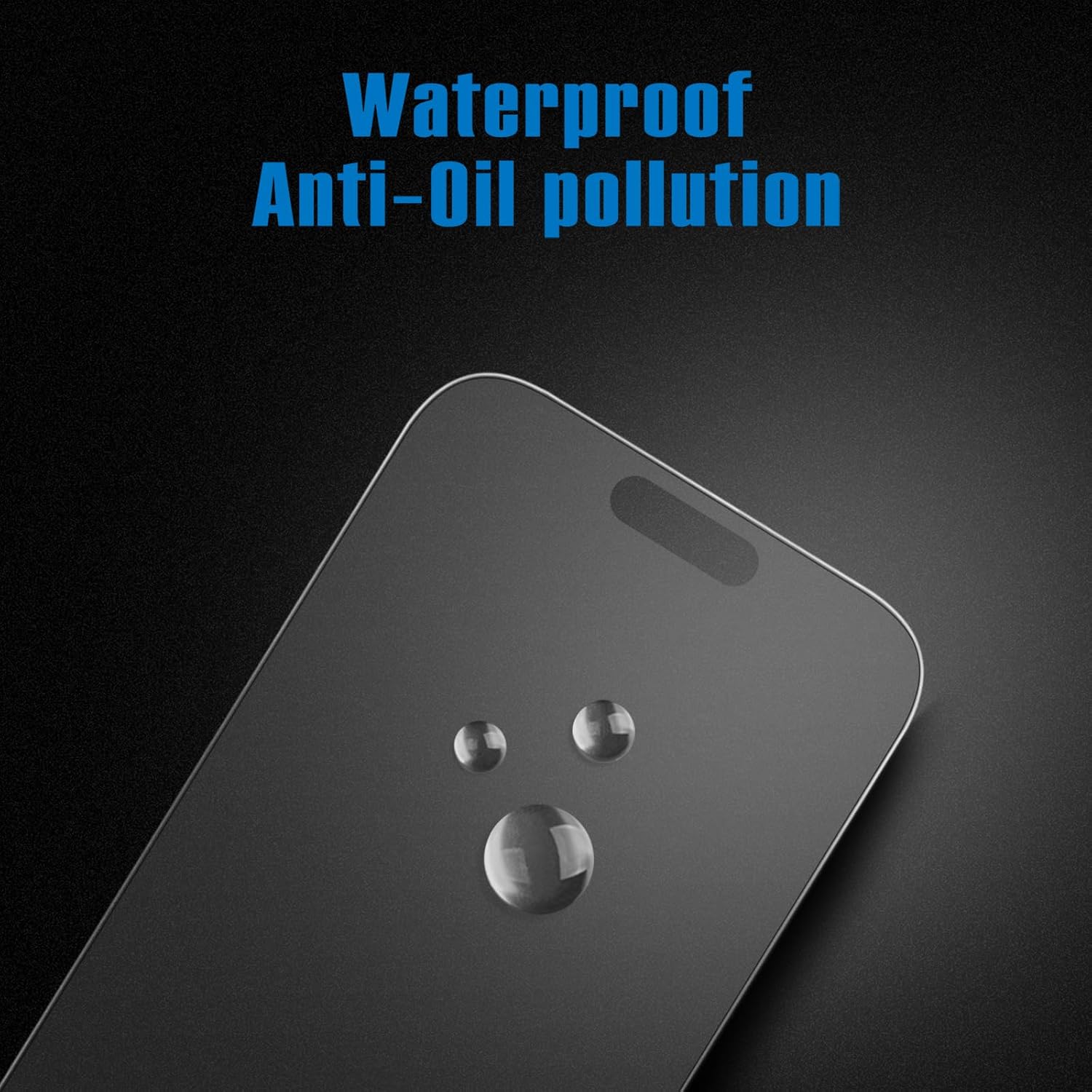 Matte Finish Gaming Tempered Glass Compatible for iPhone 14 pro (Black) Edge to Edge Coverage , Anti-Glare