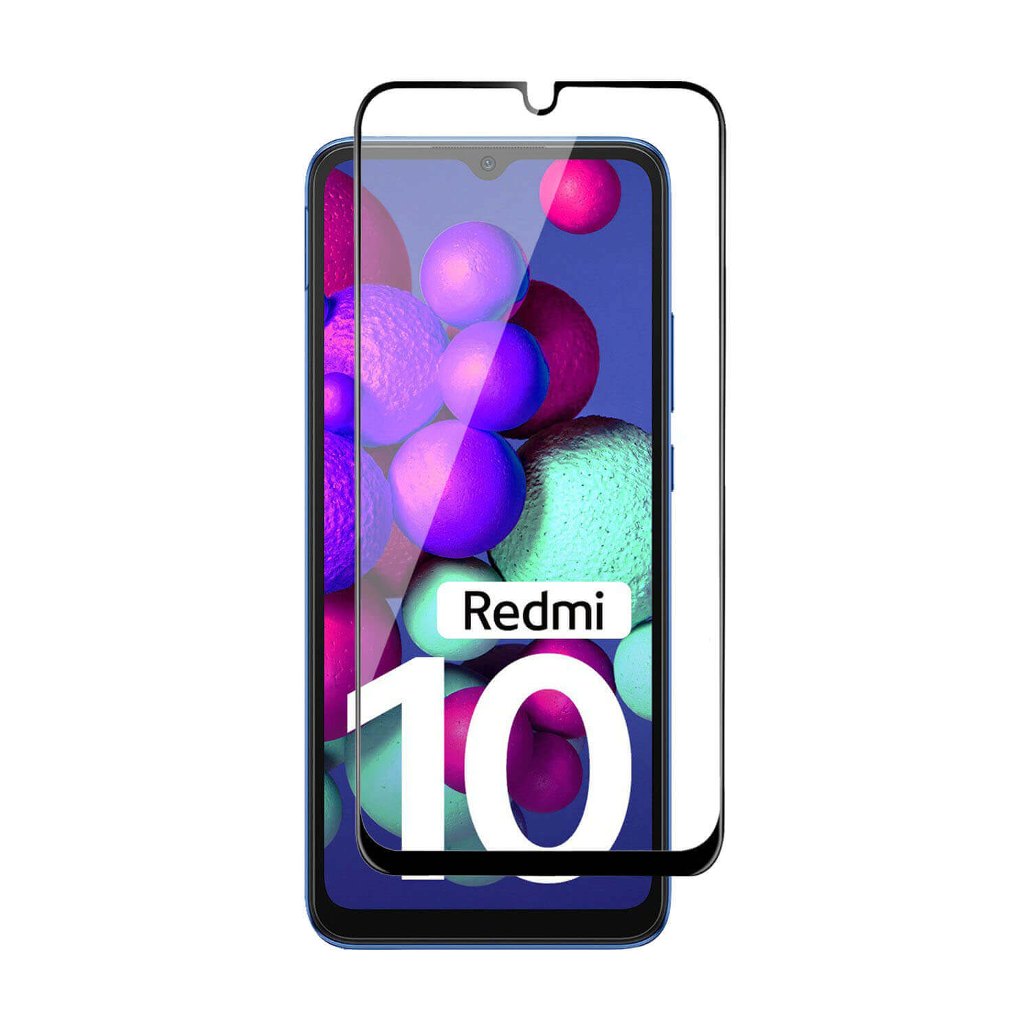 Tempered Glass for Redmi 10 (india) , 10c , 10 Power , Poco C40 , Redmi 12C (Black) Edge to Edge , Pack of 1