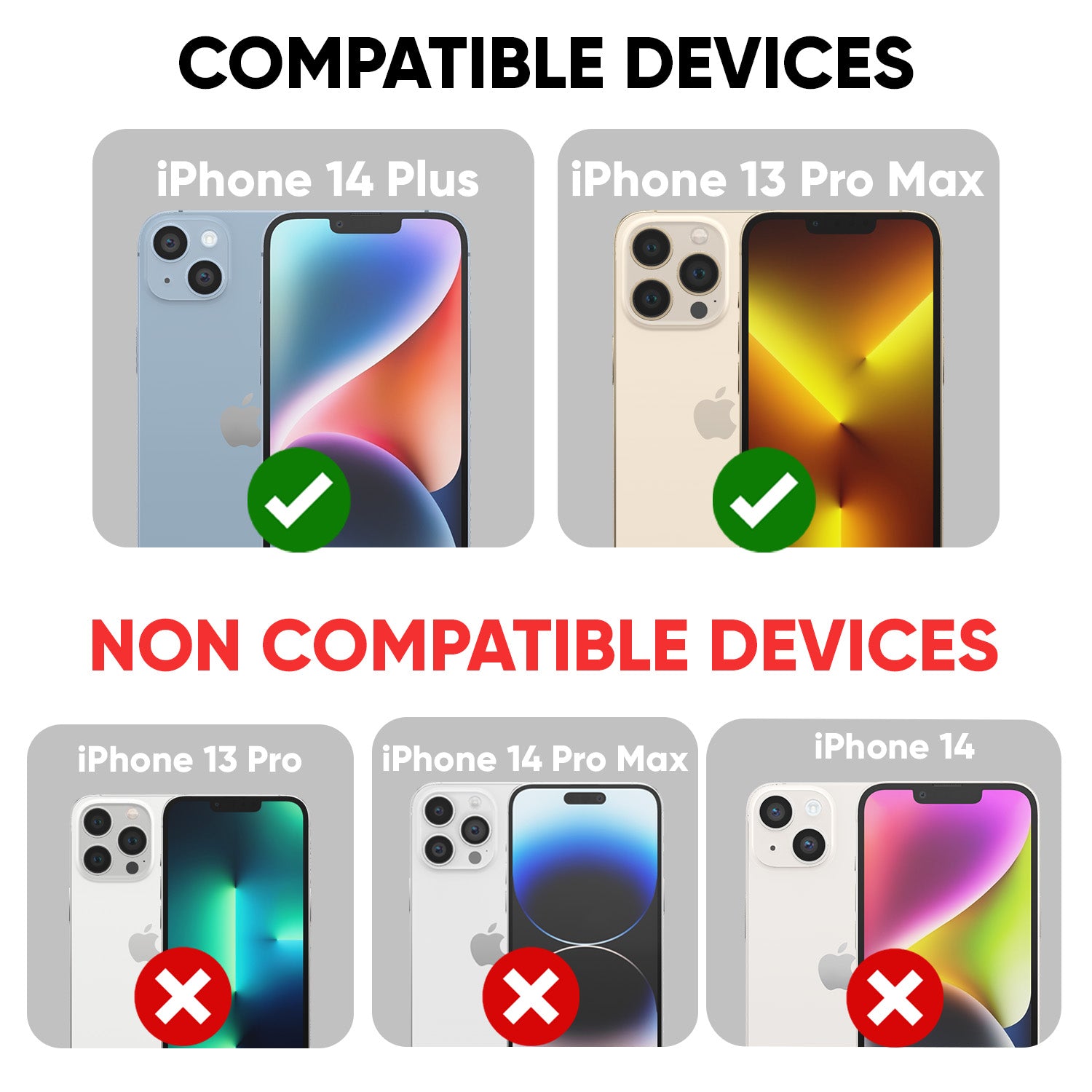 Tempered Glass for Apple iPhone 14 Plus , iPhone 13 Pro Max (Black) Edge to Edge , Pack of 1