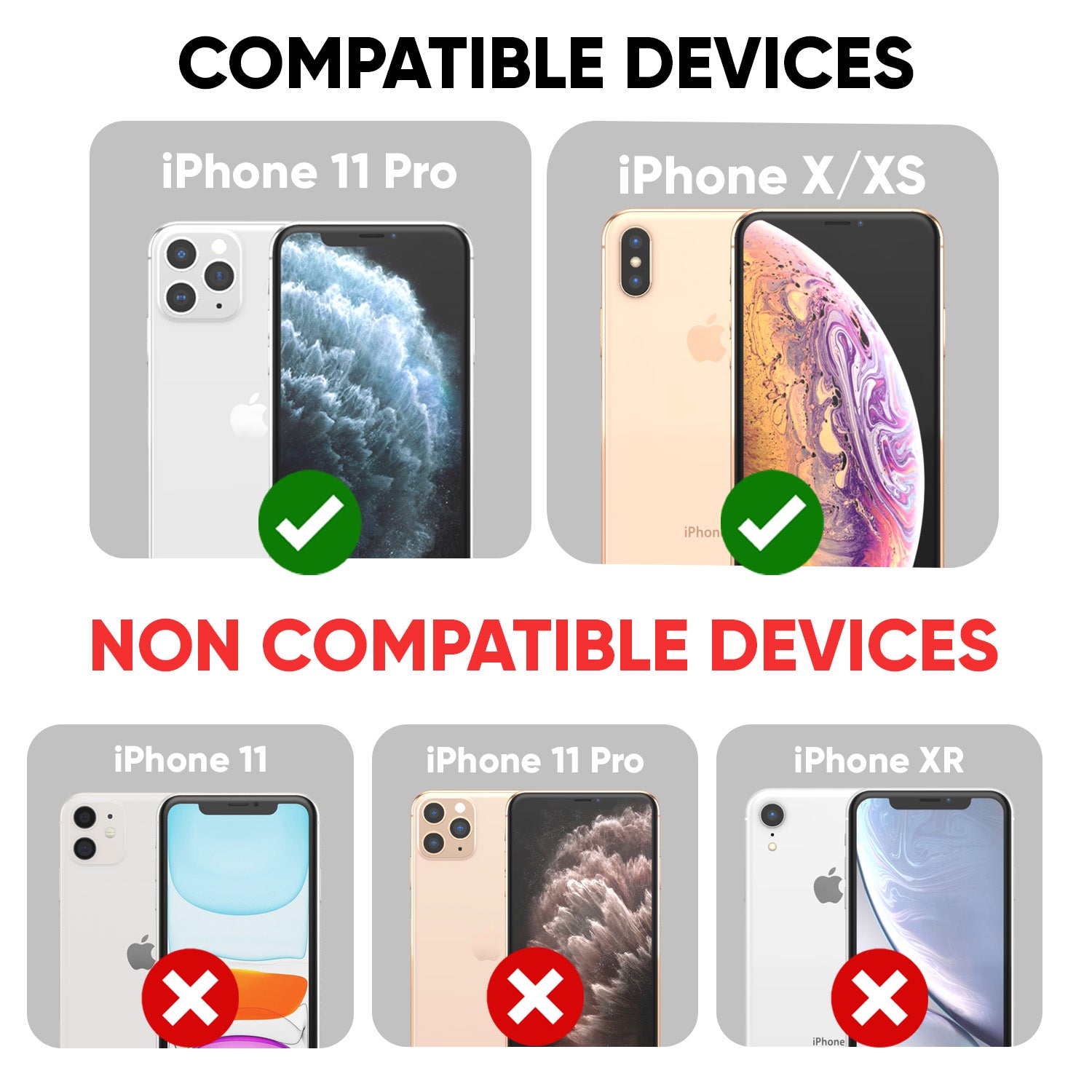 Tempered Glass for Apple iPhone X , iPhone XS , iPhone 11 Pro (Black) Edge to Edge, Pack of 1