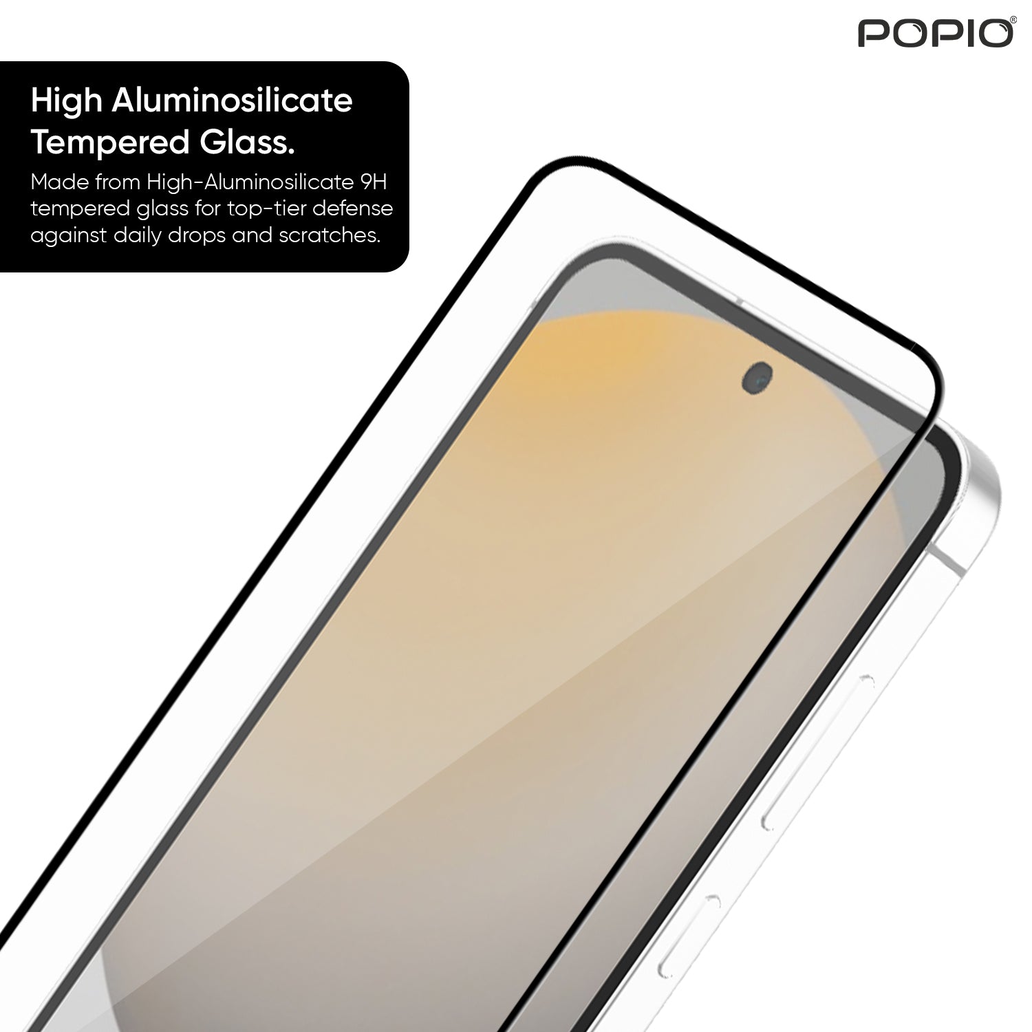 Tempered Glass for Samsung Galaxy S24 FE 5G / A36 /A56 /M56 (Black) Edge to Edge, Pack of 1