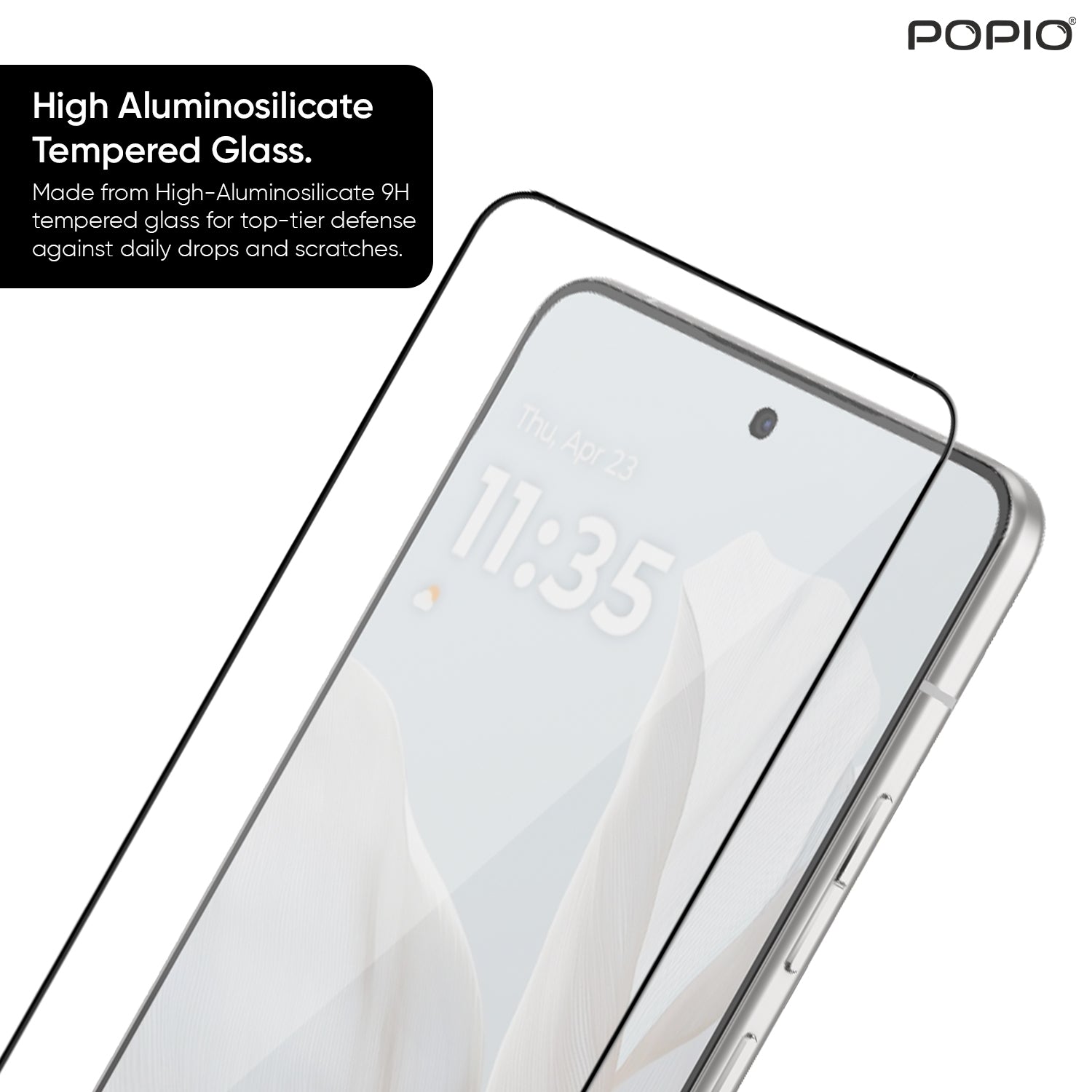 Tempered Glass for Motorola Edge 70 (Black) Edge to Edge , Pack of 1