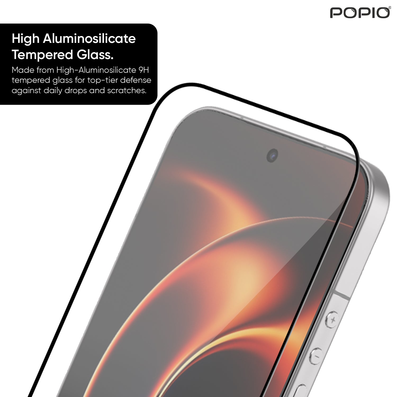 POPIO Tempered Glass Screen Protector for Xiaomi 17 Ultra / 17 Pro Max (Black)