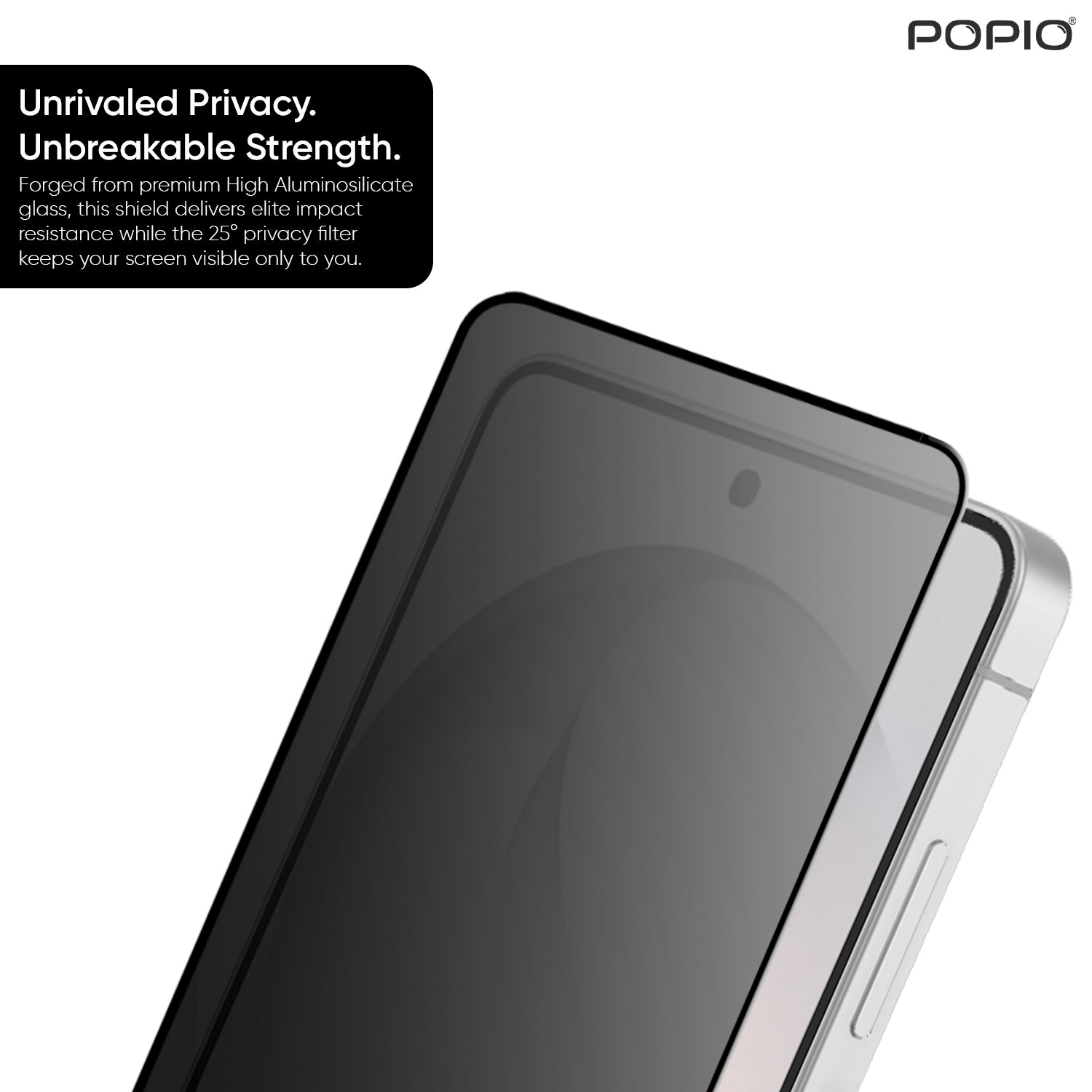 POPIO Military-Grade Privacy Screen Protector for Samsung Galaxy S26 Ultra – 9H Tempered Glass, Anti-Spy Protection, Scratch-Resistant, HD Clarity (1 Pack)