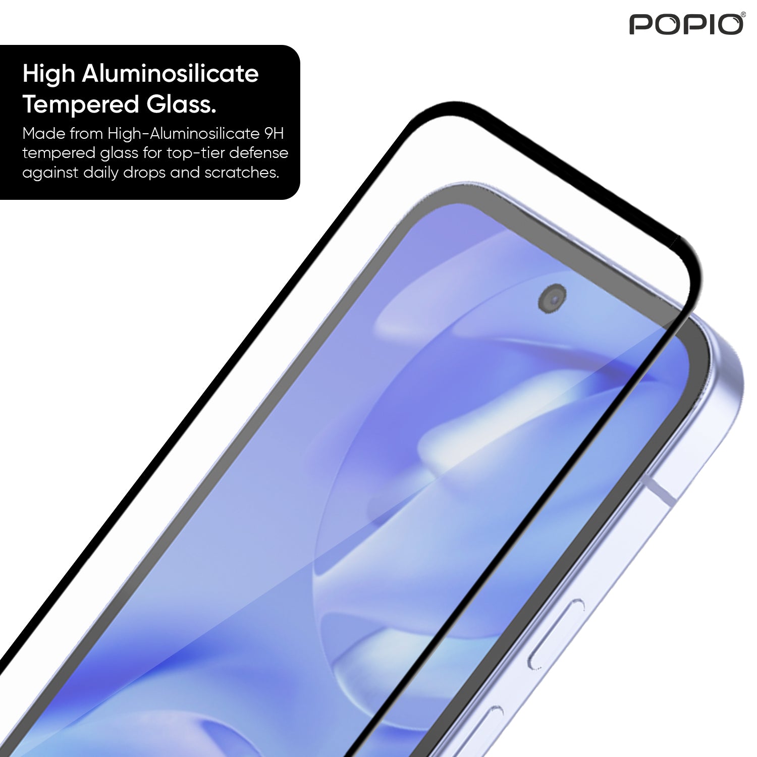 Tempered Glass for Google Pixel 9A (Black) Edge to Edge , Pack of 1