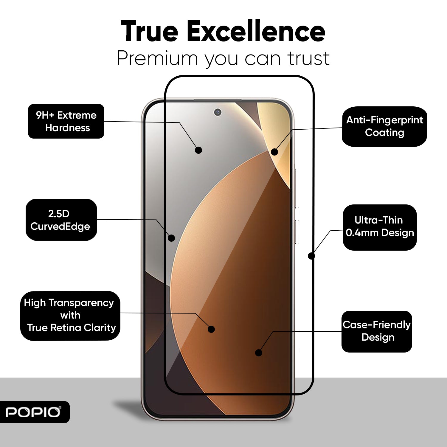Tempered Glass for Redmi Note 15 Pro (Black) Edge to Edge , Pack of 1