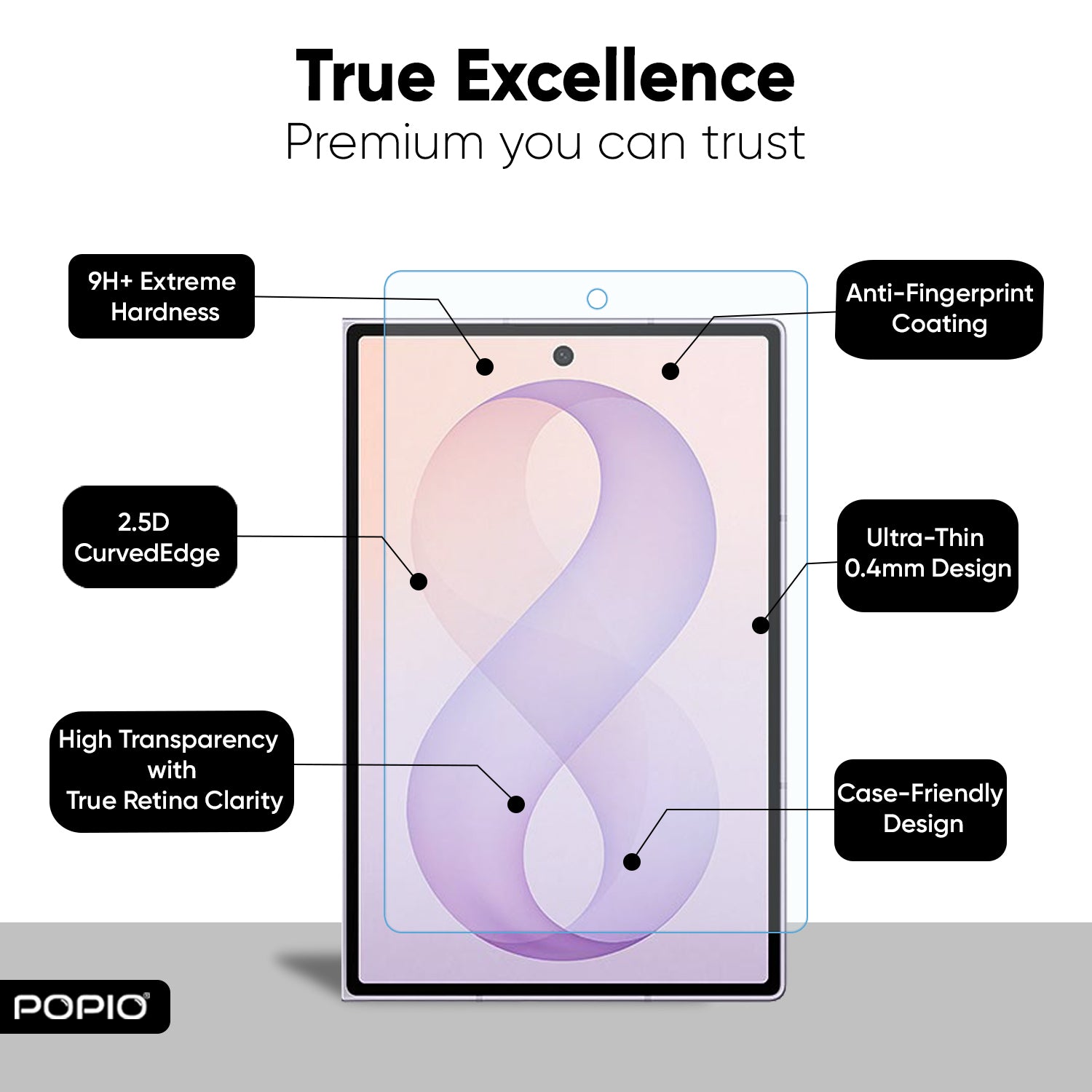 Tempered Glass for Samsung Galaxy Z Fold8 (Transparent) Case Friendly Full Screen Coverage Edge to Edge, Pack of 1