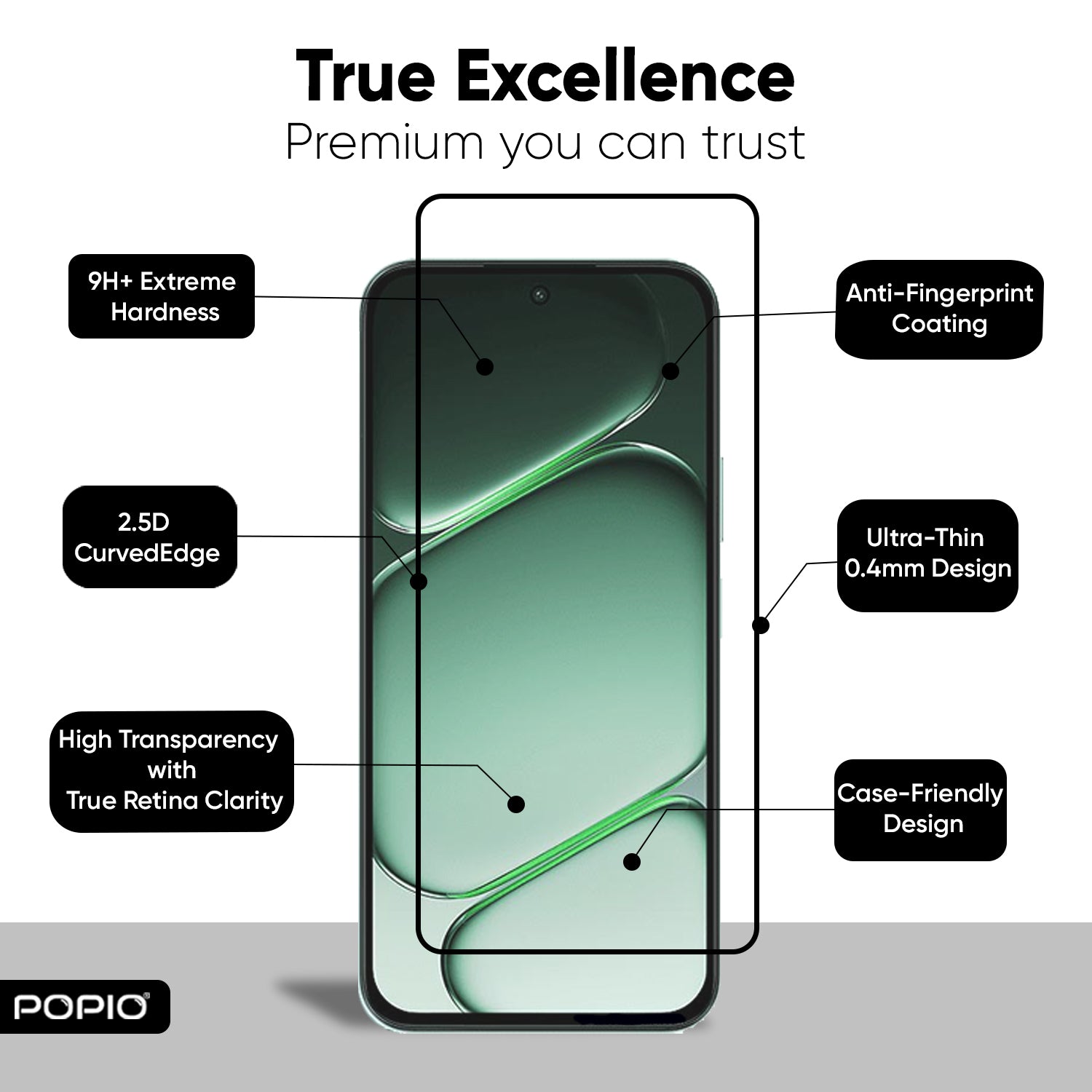 Tempered Glass for OnePlus N6 / N6x (Black) Edge to Edge , Pack of 1