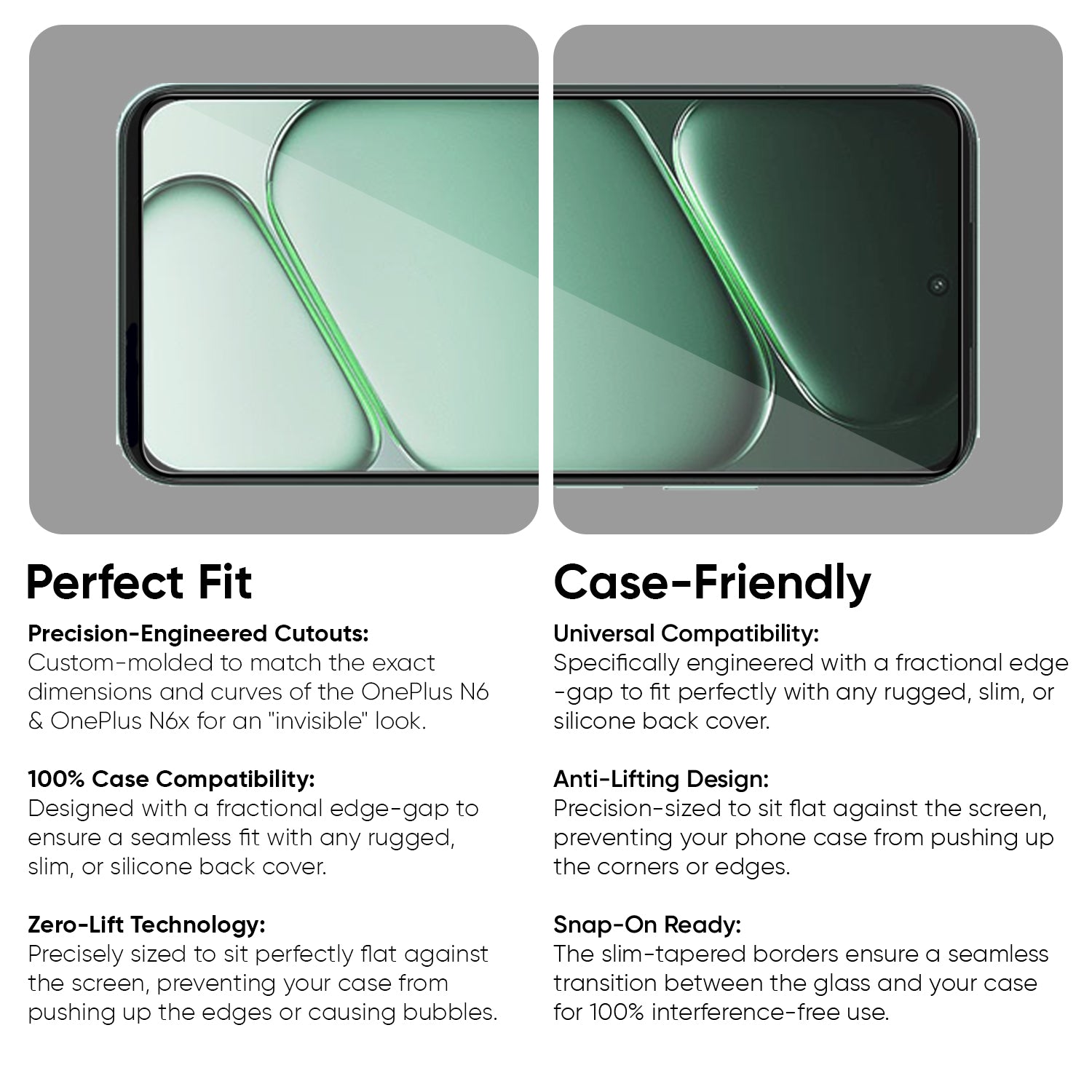Tempered Glass for OnePlus N6 / N6x (Black) Edge to Edge , Pack of 1