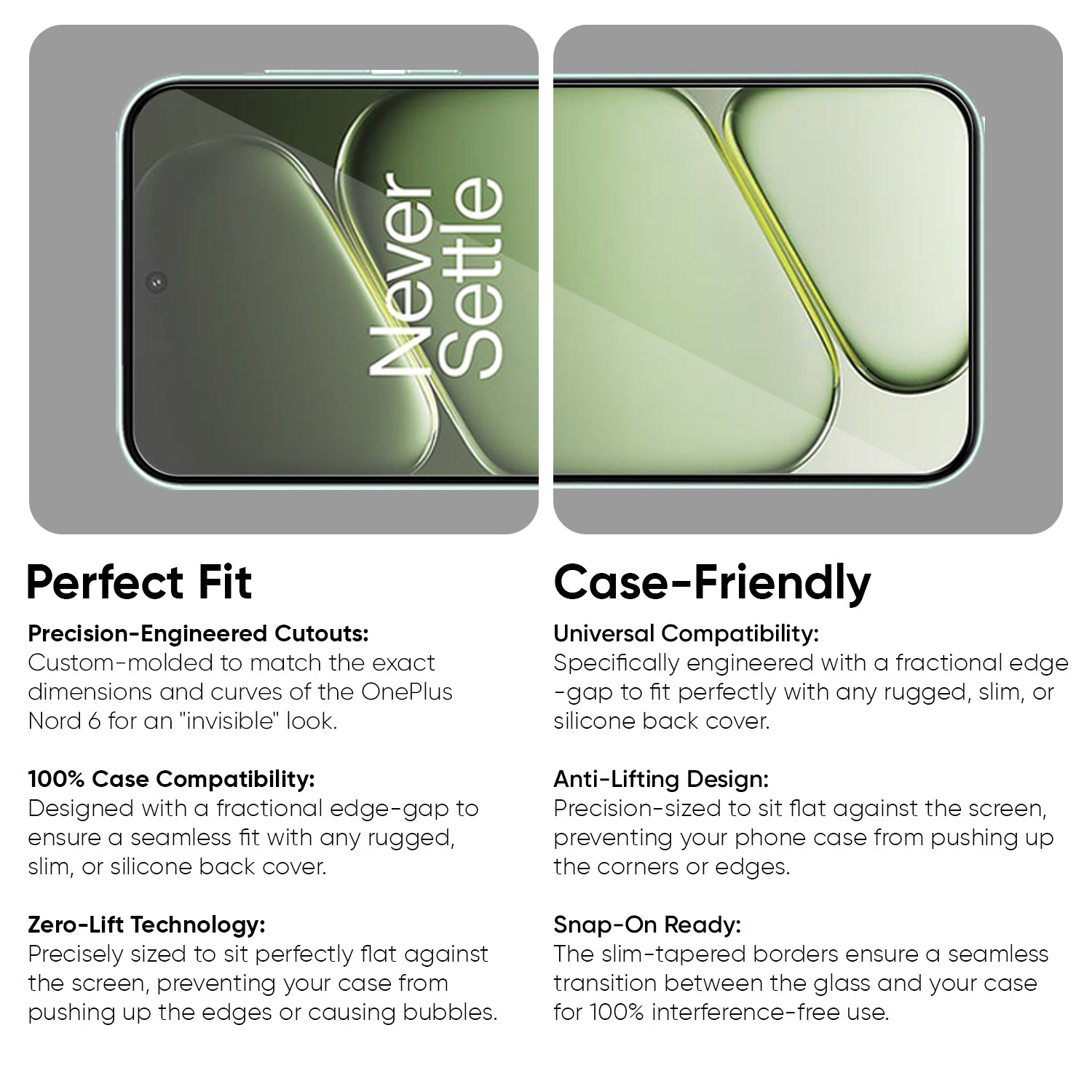 POPIO Military-Grade Gorilla Tempered Glass For OnePlus Nord 6