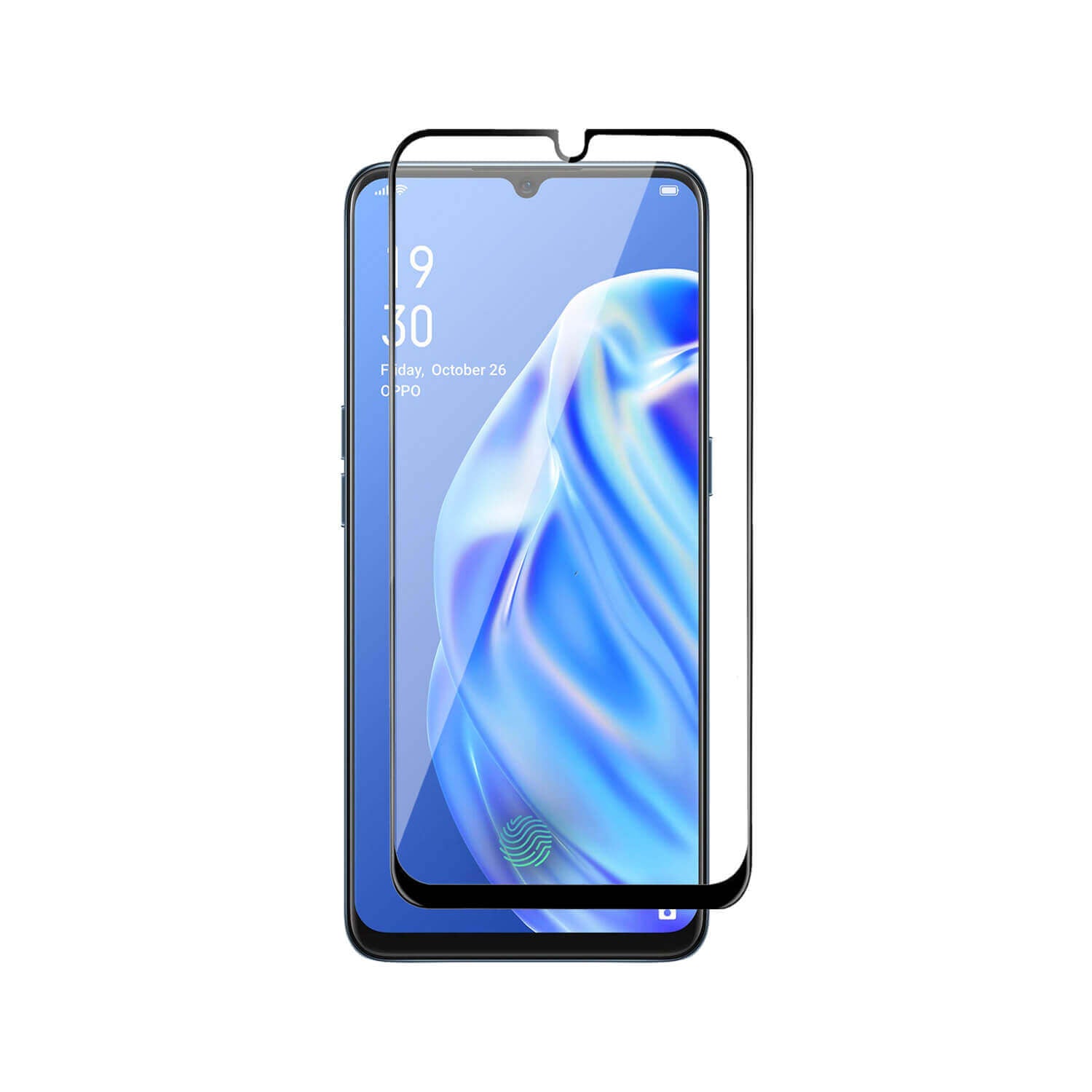 Tempered Glass for Oppo F15 / Oppo A91 / Oppo Reno3 (Black) Edge to Edge , Pack of 1