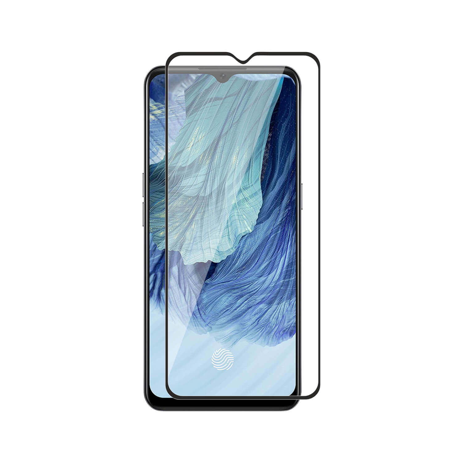 Tempered Glass for Oppo F17 (Black) Edge to Edge , Pack of 1