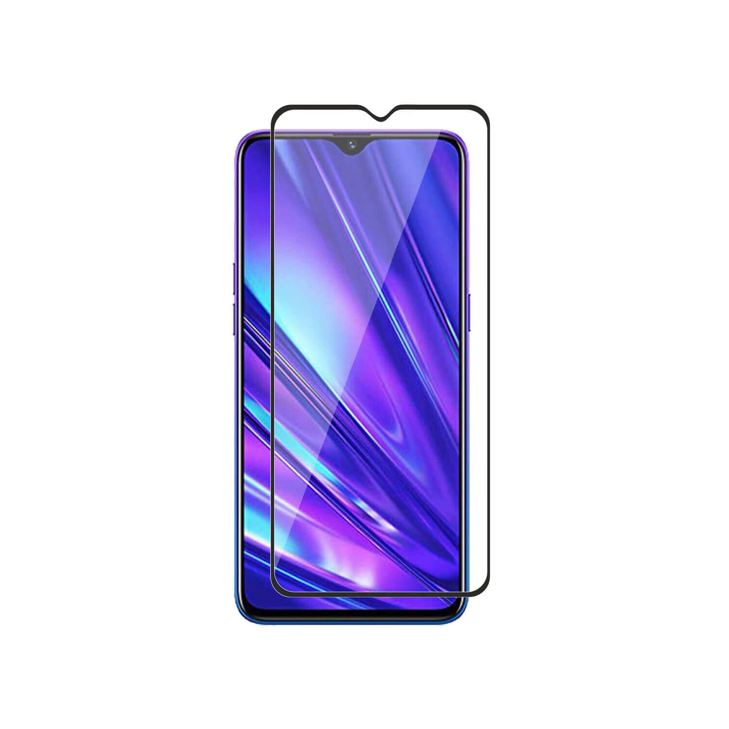 Tempered Glass for Realme 5 Pro / Realme Q (Black) Edge to Edge , Pack of 1