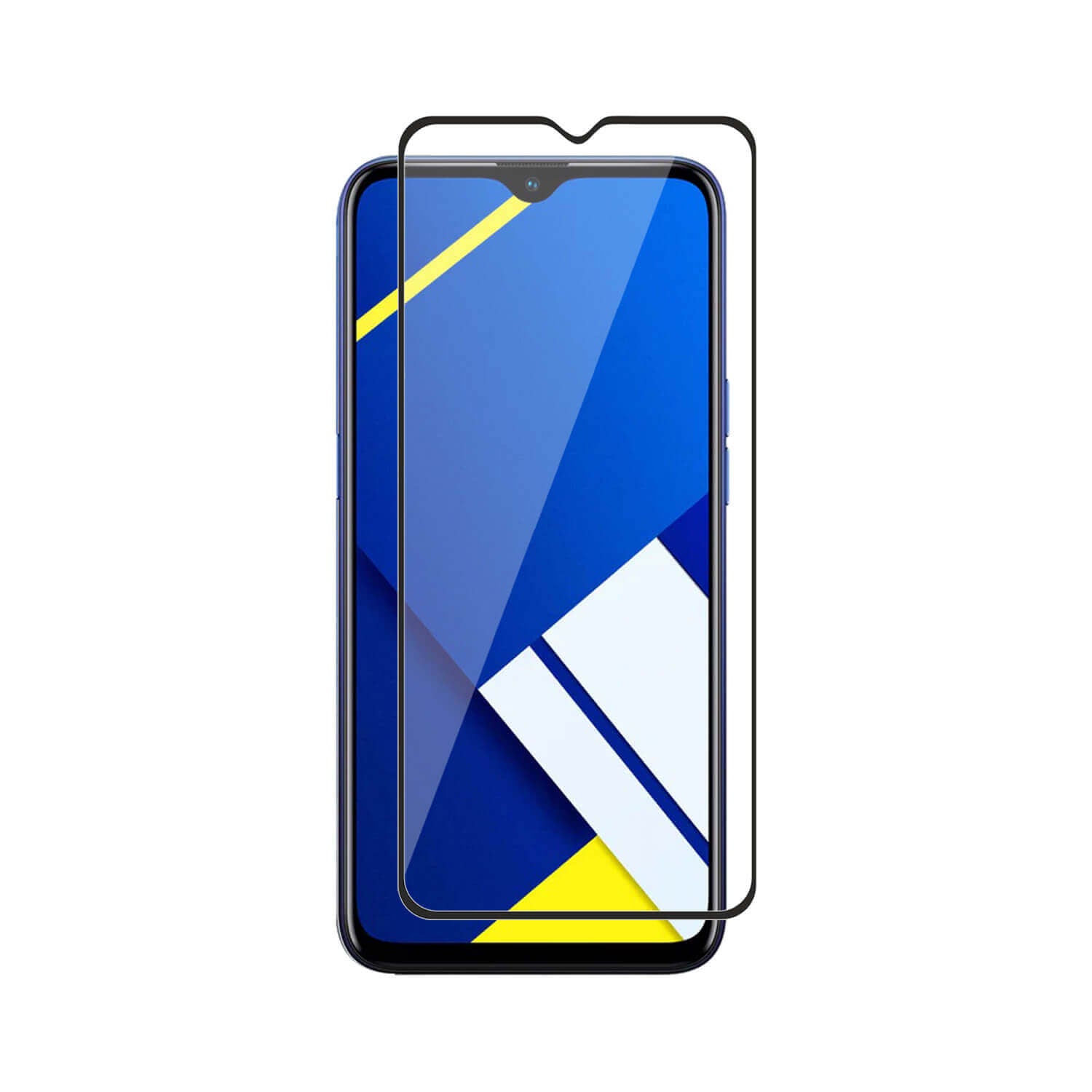 Tempered Glass for Realme C2 / Realme C2 2020 / OPPO A1K (Black) Edge to Edge , Pack of 1