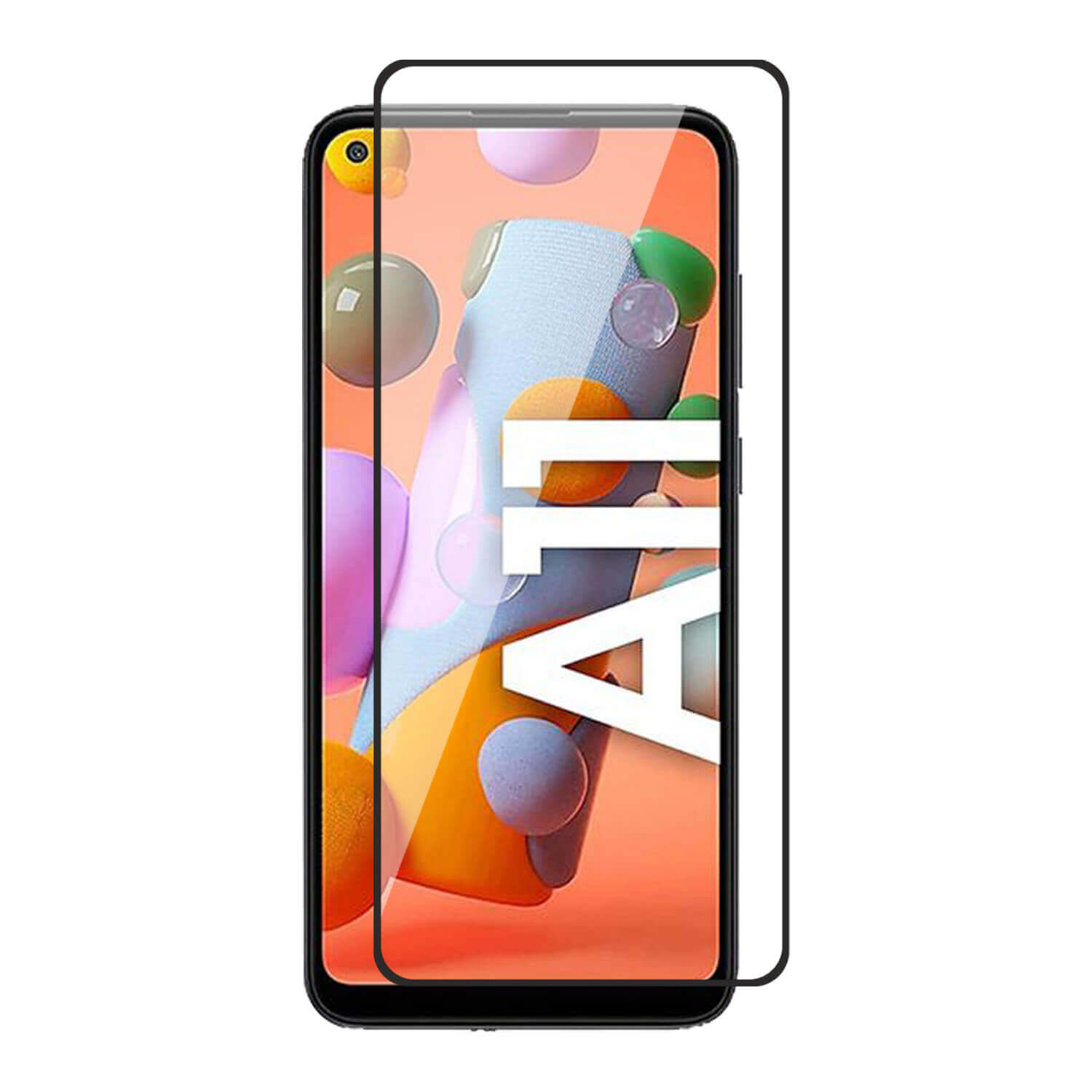Tempered Glass for Samsung Galaxy A11 / Samsung Galaxy M11 (Black) Edge to Edge , Pack of 1