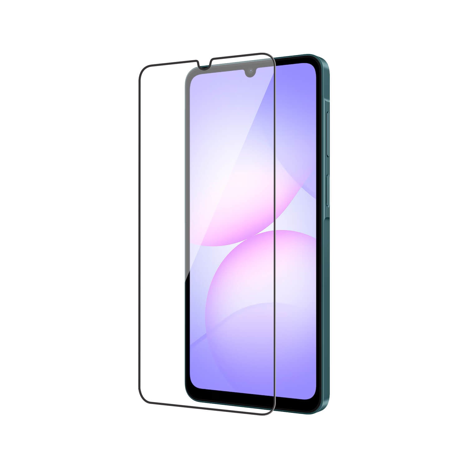 Tempered Glass for Samsung Galaxy A07 / M07 / F07 (Black) Edge to Edge, Pack of 1