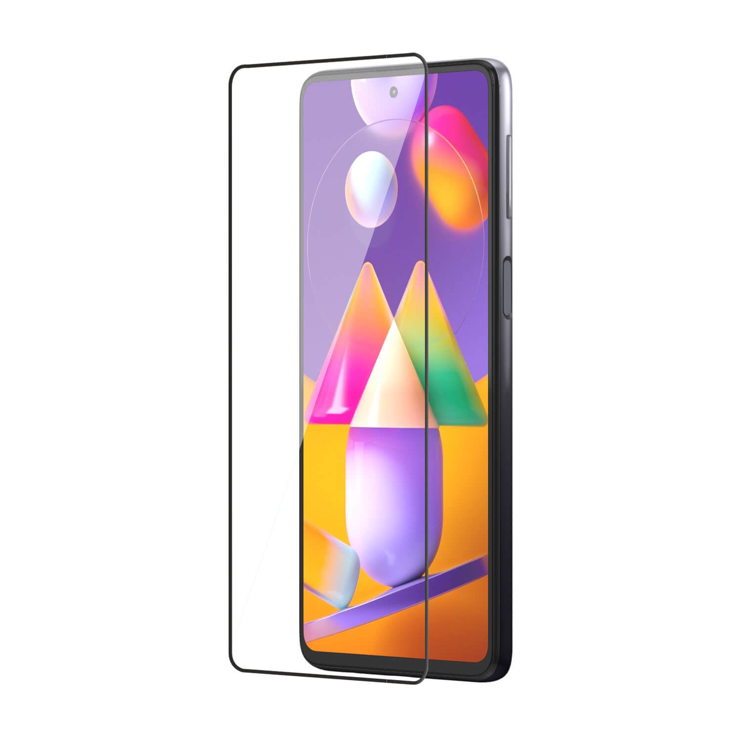 Tempered Glass for Samsung Galaxy M31s / A51 (Black Edge to Edge , Pack of 1