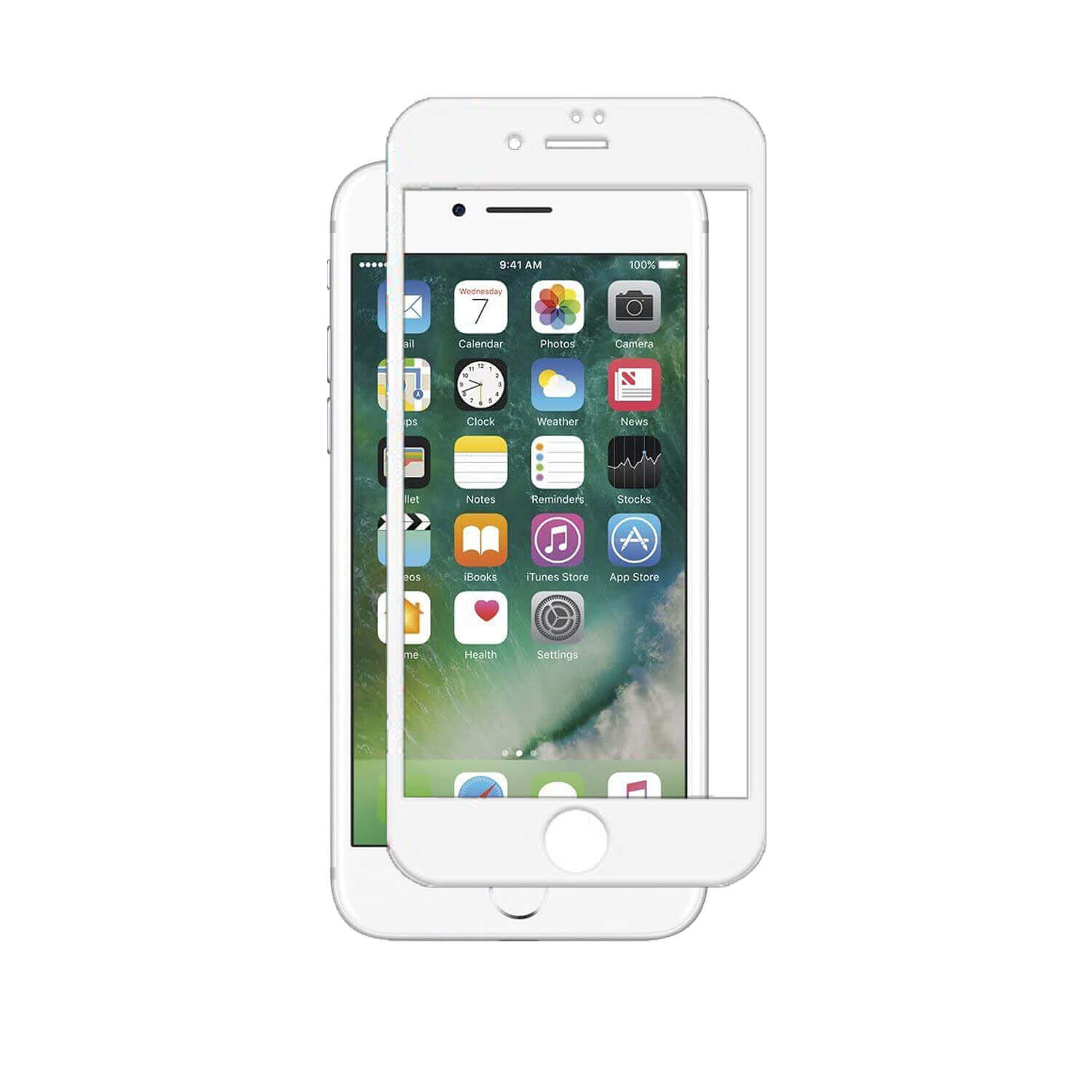 Tempered Glass for Apple iPhone 6 Plus / Apple iPhone 6s Plus (White) , Edge to Edge