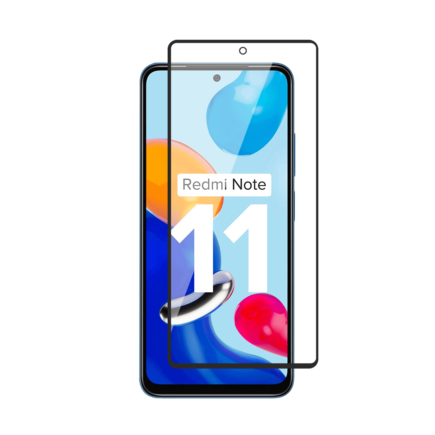 Tempered Glass for Xiaomi Redmi Note 11 / Note 11s / Poco M4 Pro 4G (Black) Edge to Edge , Pack of 1