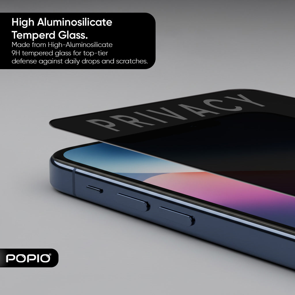 POPIO Privacy Tempered Glass for iPhone XR , iPhone 11 (Black) , Pack of 1