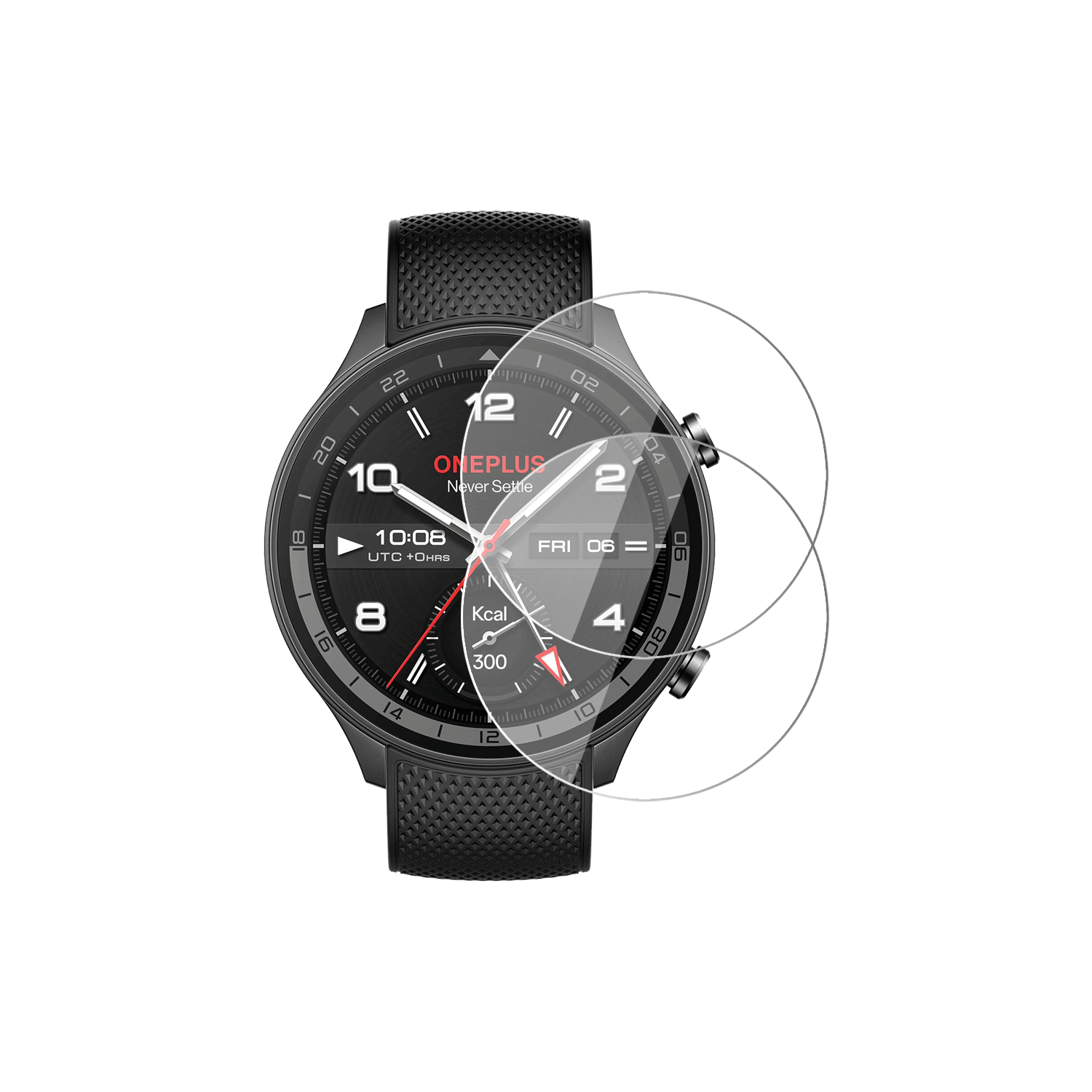 Tempered Glass for OnePlus Watch 2R (Glass Size is 43mm) , Pack of 2