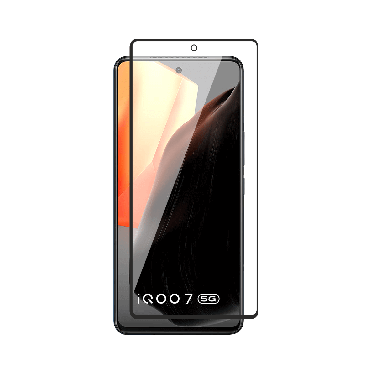 Tempered Glass for vivo iQOO 7 (Black) Edge to Edge , Pack of 1