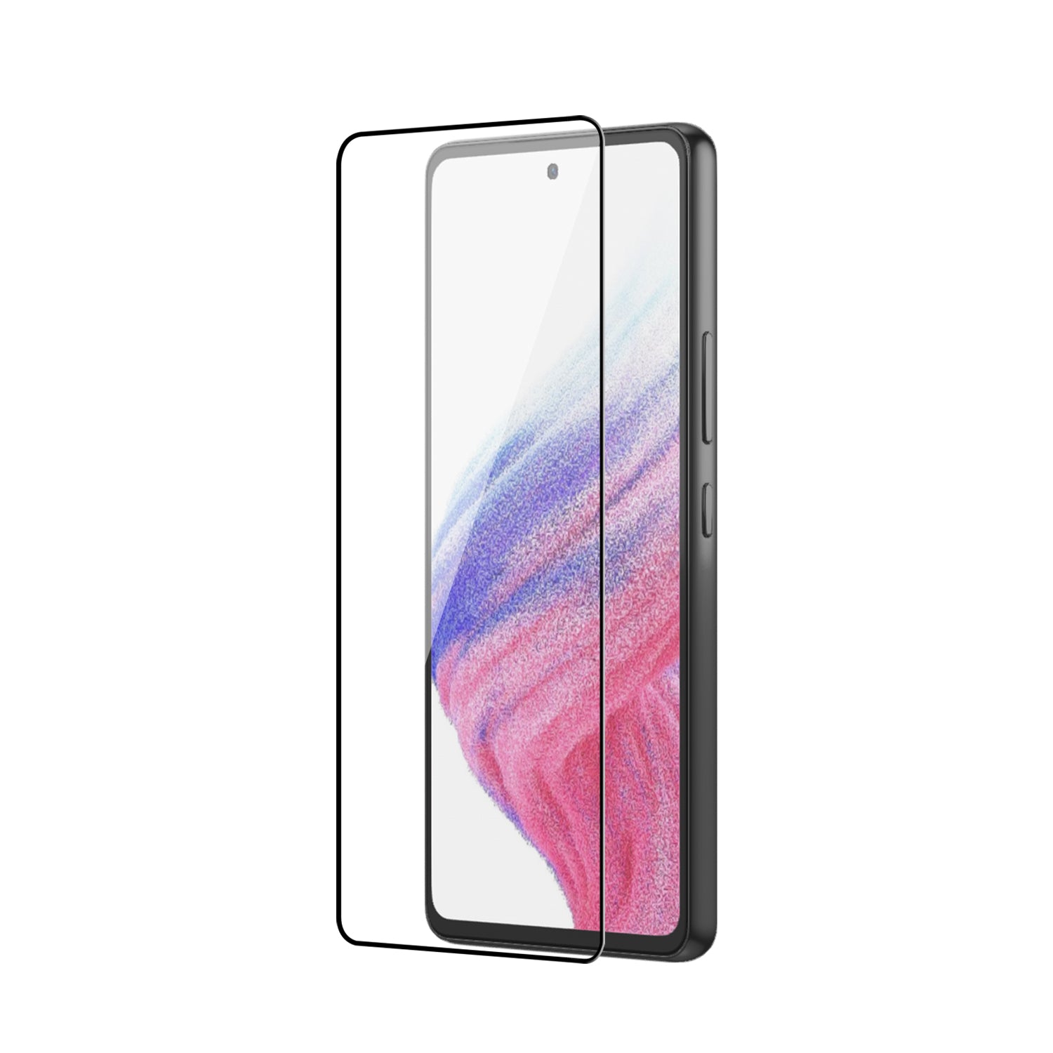 Tempered Glass for Samsung Galaxy A53 (Black) Edge to Edge , Pack of 1