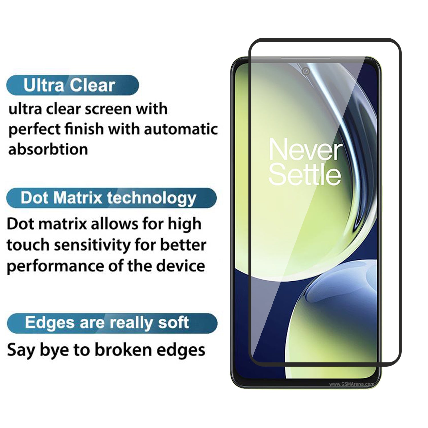Tempered Glass for OnePlus Nord CE 3 Lite (Black) Edge to Edge , Pack of 1