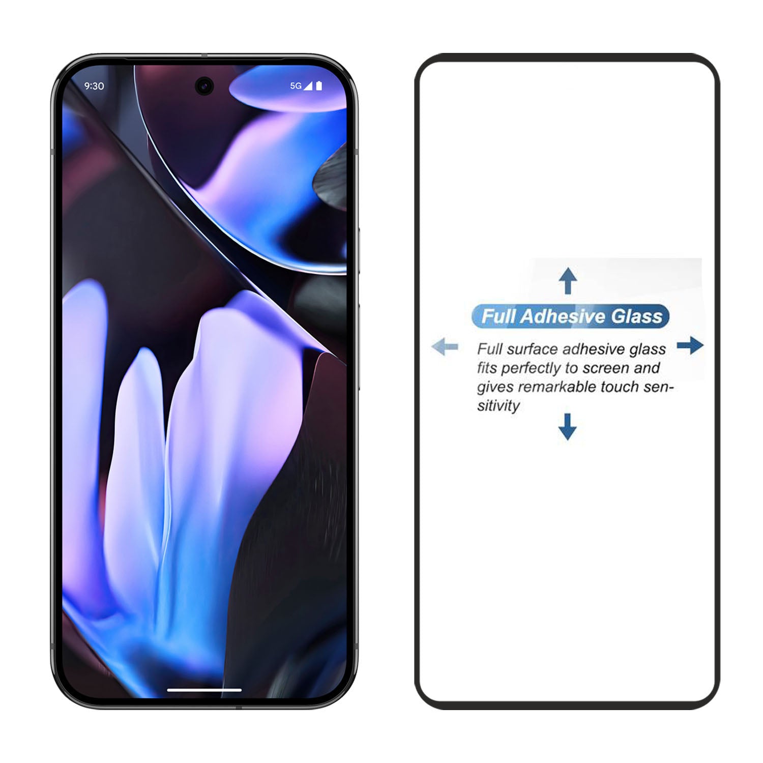 Tempered Glass for Google Pixel 9 Pro XL (Black) Edge to Edge , Pack of 1