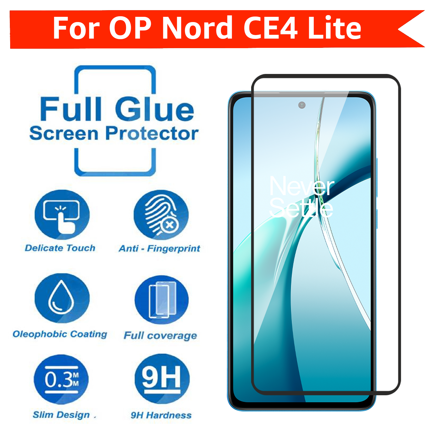Tempered Glass for OnePlus Nord CE 4 Lite (Black) Edge to Edge , Pack of 1