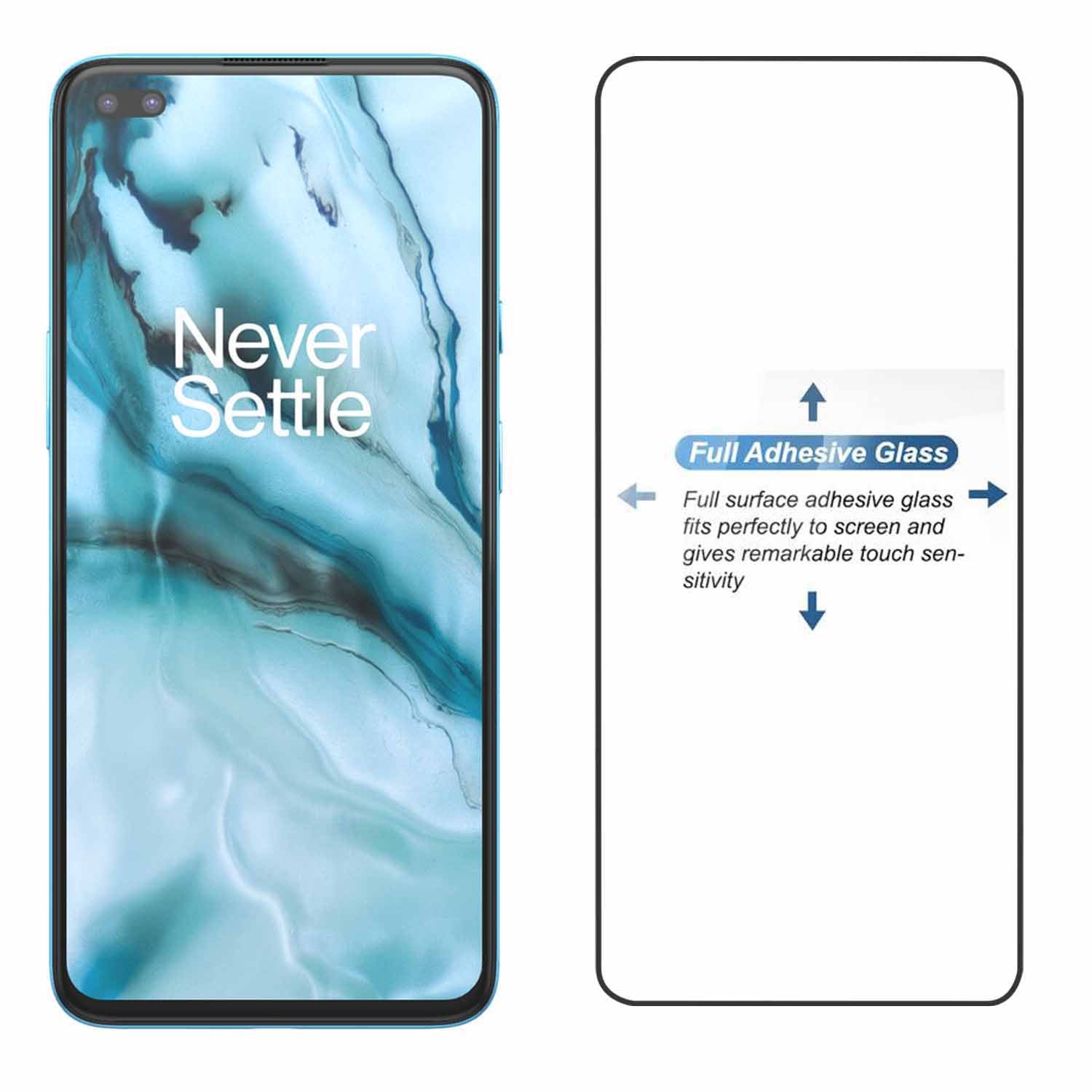Tempered Glass for Oneplus Nord Edge to Edge , Pack of 1 , Black