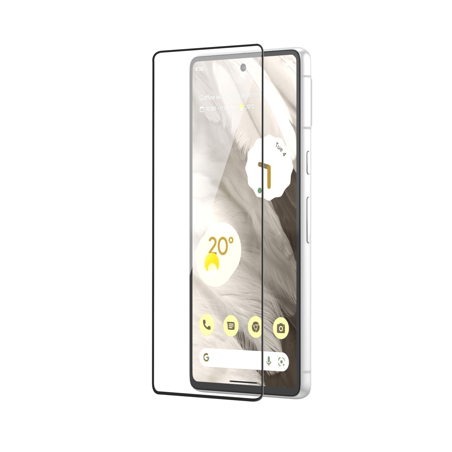 Tempered Glass for Google Pixel 7 (Black) Edge to Edge , Pack of 1