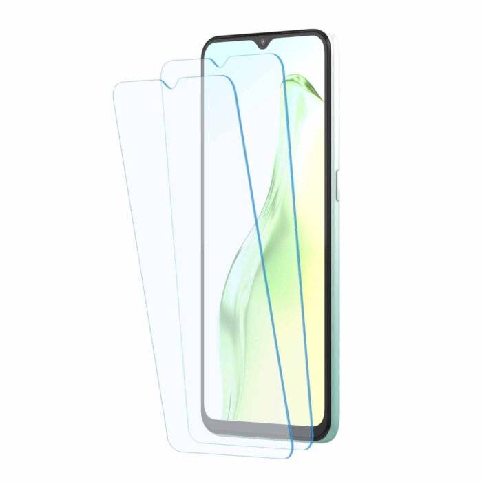 Tempered Glass for Oppo A31 , A5 2020 , A53s 5G , A54s , A55 5G , A56 5G , A9 2020 (Transparent) , Pack of 2 , not Edge to Edge - Image 1