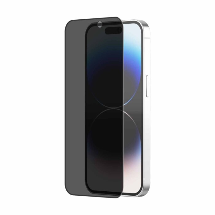 POPIO Privacy Tempered Glass for iPhone 14 Pro (Black) , Pack of 1 - Image 1