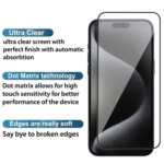 Tempered Glass for Apple iPhone 15 Pro Max, Pack of 1 - Image 3