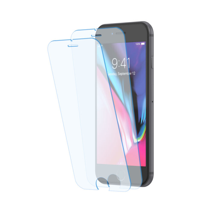 Tempered Glass for iPhone 6 / iPhone 6S / iPhone 7 / iPhone 8 (Pack Of 2) not Edge to Edge - Image 1