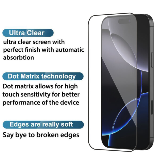 Tempered Glass for Apple iPhone 16 Pro Max, Pack of 1 - Image 3