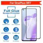Tempered Glass for OnePlus 9RT 5G (Black) , Edge to Edge , Pack of 1 - Image 4