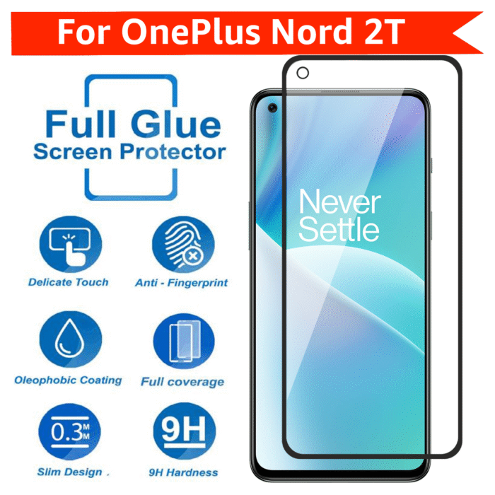 Tempered Glass for OnePlus Nord 2T (Black) Edge to Edge , Pack of 1 - Image 4