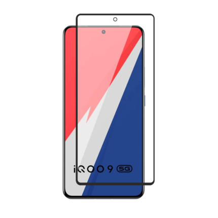 Tempered Glass for vivo iQOO 9 (Black) Edge to Edge , Pack of 1