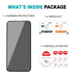 POPIO Privacy Tempered Glass for iPhone 14 Pro Max (Black) , Pack of 1 - Image 4