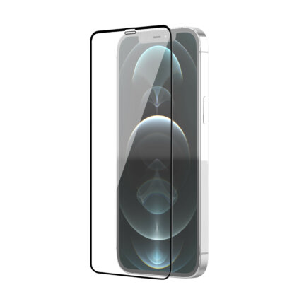 Tempered Glass for iPhone 12 Pro Max (Black) Edge to Edge , Pack of 1
