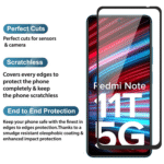Tempered Glass for Redmi Note 11T 5G / Xiaomi Poco M4 Pro 5G (Black) Edge to Edge , Pack of 1 - Image 2