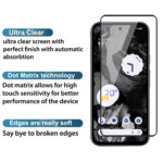 Tempered Glass for Google Pixel 8A (Black) Edge to Edge , Pack of 1 - Image 3