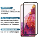 Tempered Glass for Samsung Galaxy S20 FE (Black) Edge to Edge, Pack of 1 - Image 3